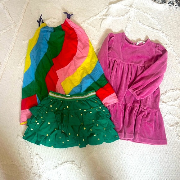 Mini Boden little girls 3 piece bundle dresses and skirts 4-5 - Picture 1 of 11